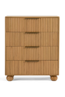 Fluted Oak 4-Drawer Chest | OROA Modern Winters | Oroatrade.com