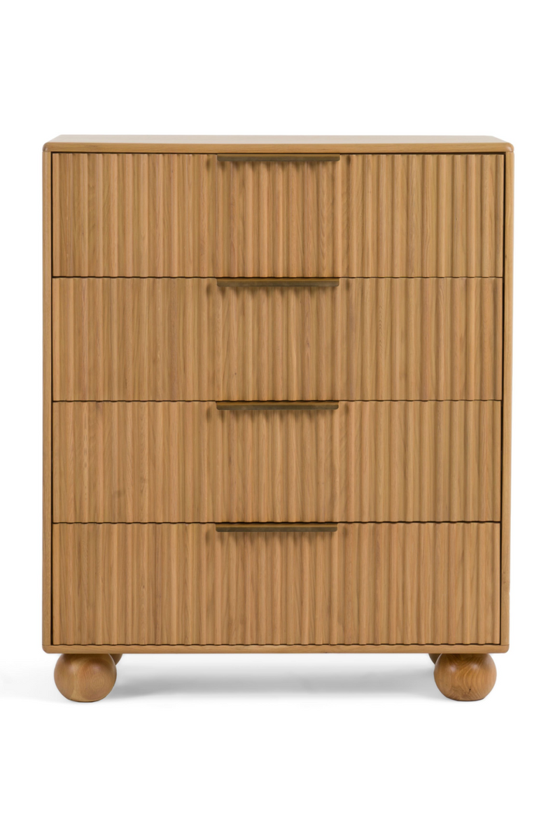 Fluted Oak 4-Drawer Chest | OROA Modern Winters | Oroatrade.com