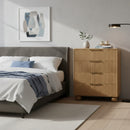 Fluted Oak 4-Drawer Chest | OROA Modern Winters | Oroatrade.com