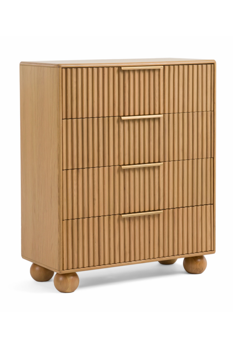 Fluted Oak 4-Drawer Chest | OROA Modern Winters | Oroatrade.com