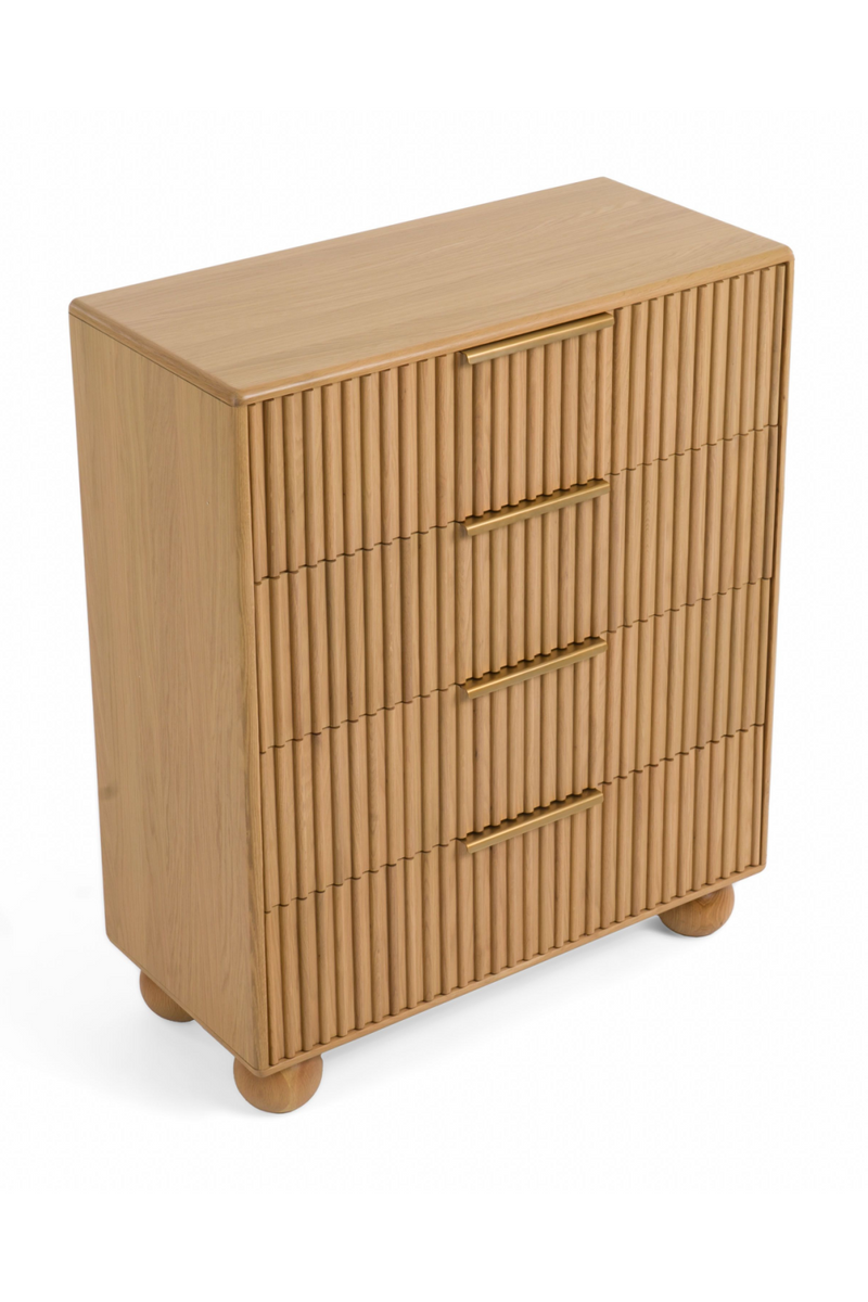 Fluted Oak 4-Drawer Chest | OROA Modern Winters | Oroatrade.com