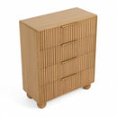 Fluted Oak 4-Drawer Chest | OROA Modern Winters | Oroatrade.com