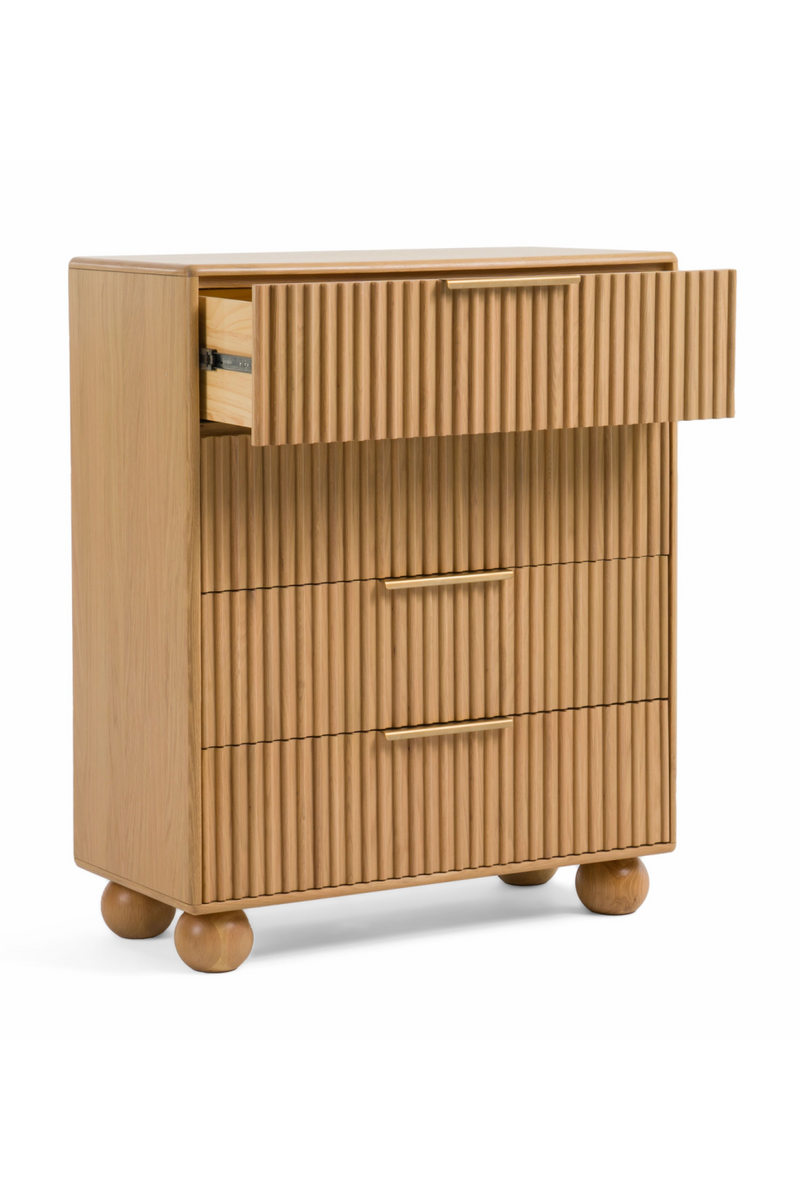 Fluted Oak 4-Drawer Chest | OROA Modern Winters | Oroatrade.com