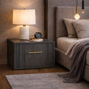Gray Acacia 1-Drawer Nightstand | OROA Modern Manchester