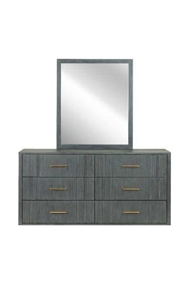 Dark Gray Acacia 6-Drawer Dresser | OROA Modern Manchester | Oroatrade.com