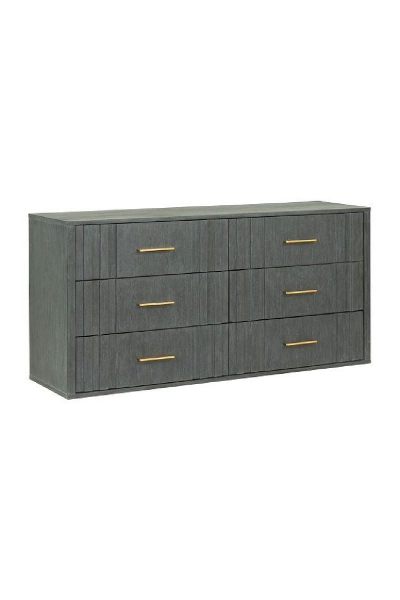 Dark Gray Acacia 6-Drawer Dresser | OROA Modern Manchester | Oroatrade.com