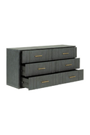 Dark Gray Acacia 6-Drawer Dresser | OROA Modern Manchester | Oroatrade.com