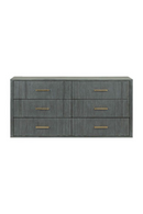 Dark Gray Acacia 6-Drawer Dresser | OROA Modern Manchester | Oroatrade.com