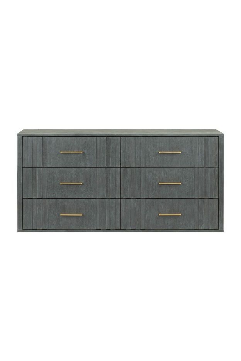 Dark Gray Acacia 6-Drawer Dresser | OROA Modern Manchester | Oroatrade.com