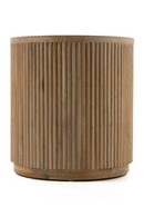 Ribbed Natural Acacia 2-Drawer Nightstand | OROA Modern | Oroatrade.com