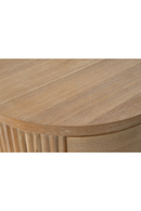 Ribbed Natural Acacia 2-Drawer Nightstand | OROA Modern | Oroatrade.com