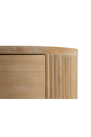 Ribbed Natural Acacia 2-Drawer Nightstand | OROA Modern | Oroatrade.com