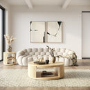 Natural Acacia Round Coffee Table | OROA Modern Jacobson | Oroatrade.com