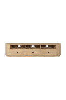 3-Drawer Natural Acacia TV Stand | OROA Modern Jacobson | Oroatrade.com