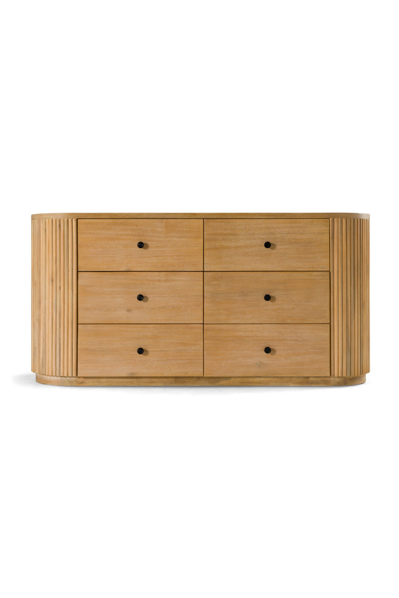 Natural Acacia 6-Drawer Dresser | OROA Modern Jacobson | Oroatrade.com