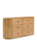 Natural Acacia 6-Drawer Dresser | OROA Modern Jacobson | Oroatrade.com