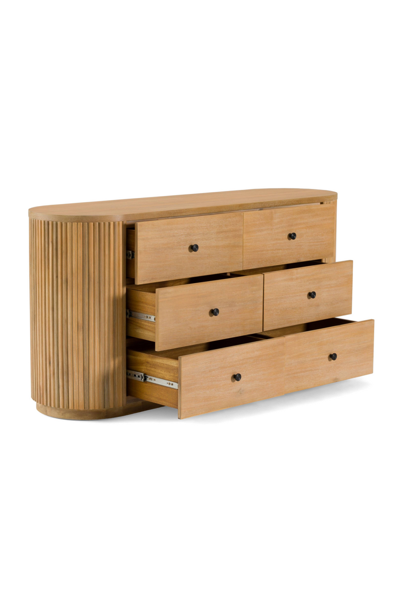 Natural Acacia 6-Drawer Dresser | OROA Modern Jacobson | Oroatrade.com