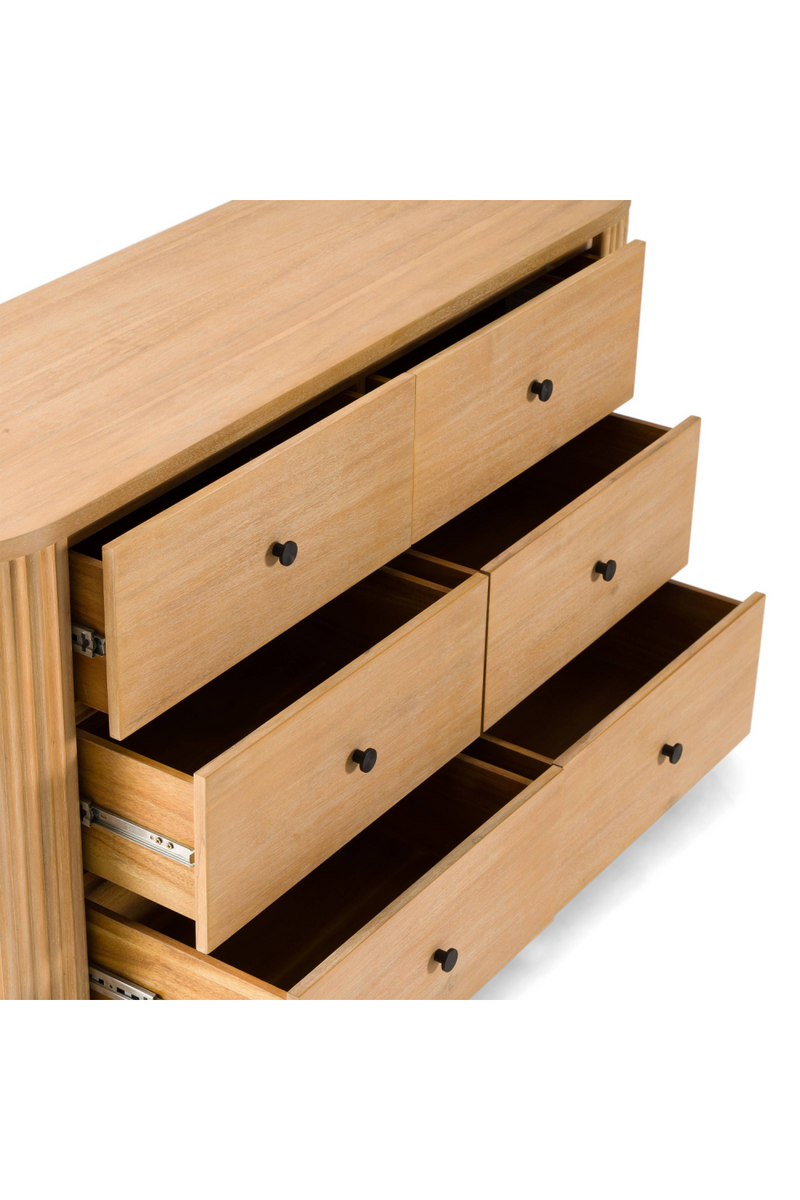 Natural Acacia 6-Drawer Dresser | OROA Modern Jacobson | Oroatrade.com