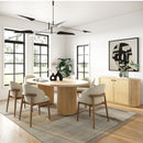 Natural Acacia Oval Dining Table | OROA Modern Jacobson
