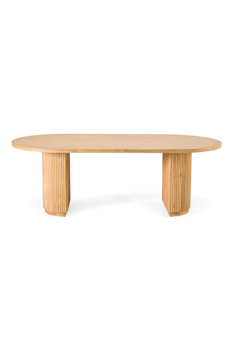 Natural Acacia Oval Dining Table | OROA Modern Jacobson | Oroatrade.com