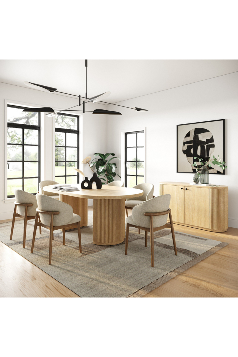 Natural Acacia Oval Dining Table | OROA Modern Jacobson | Oroatrade.com