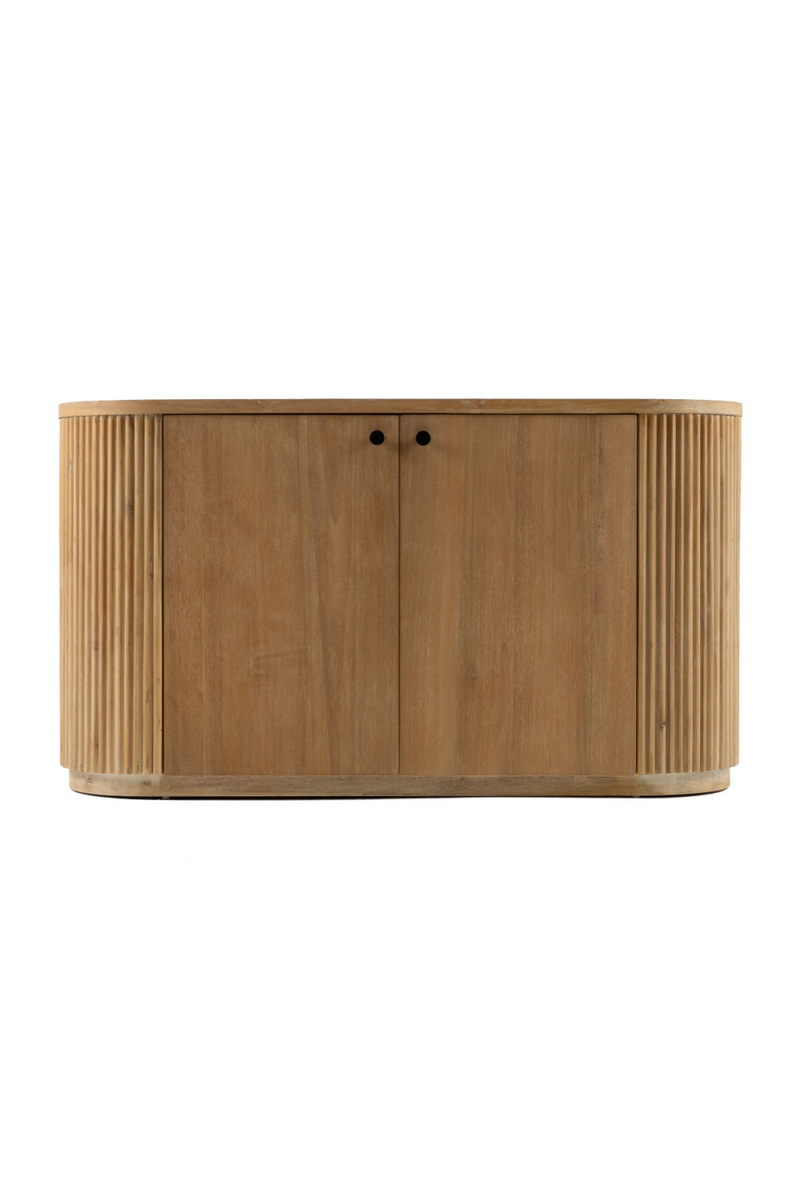 Ribbed Natural Acacia 2-Door Sideboard | OROA Modern | Oroatrade.com