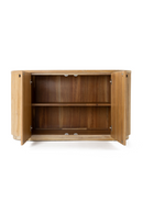 Ribbed Natural Acacia 2-Door Sideboard | OROA Modern | Oroatrade.com