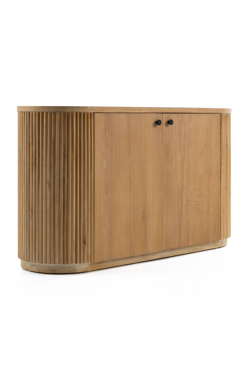 Ribbed Natural Acacia 2-Door Sideboard | OROA Modern | Oroatrade.com
