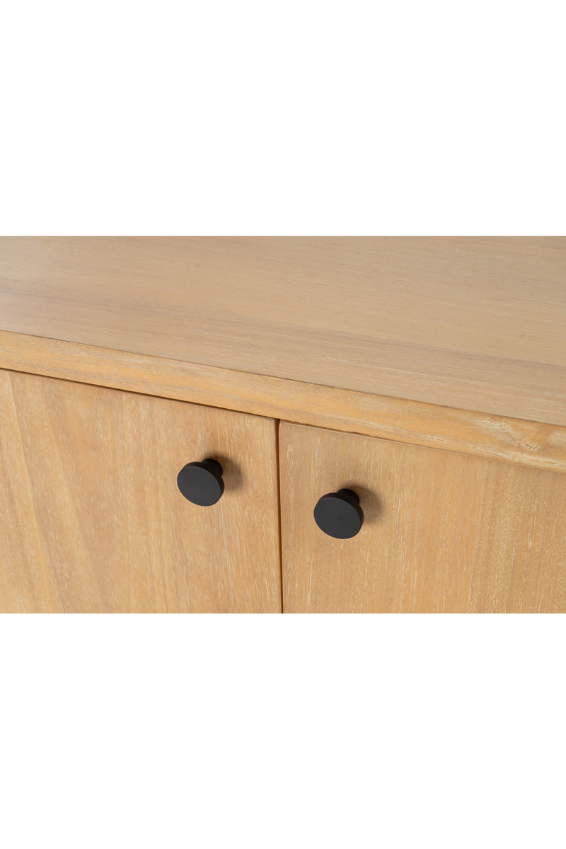 Ribbed Natural Acacia 2-Door Sideboard | OROA Modern | Oroatrade.com