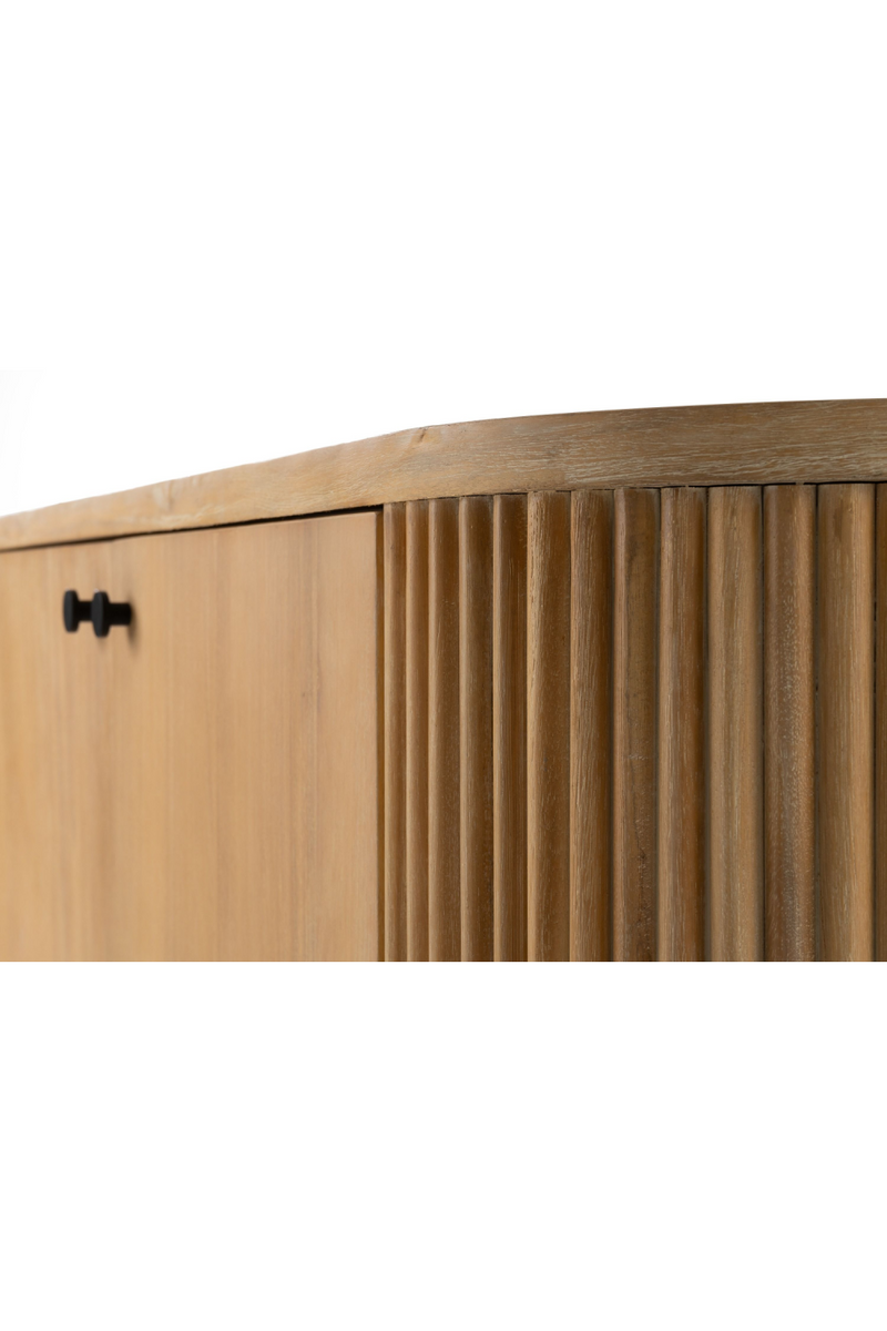 Ribbed Natural Acacia 2-Door Sideboard | OROA Modern | Oroatrade.com
