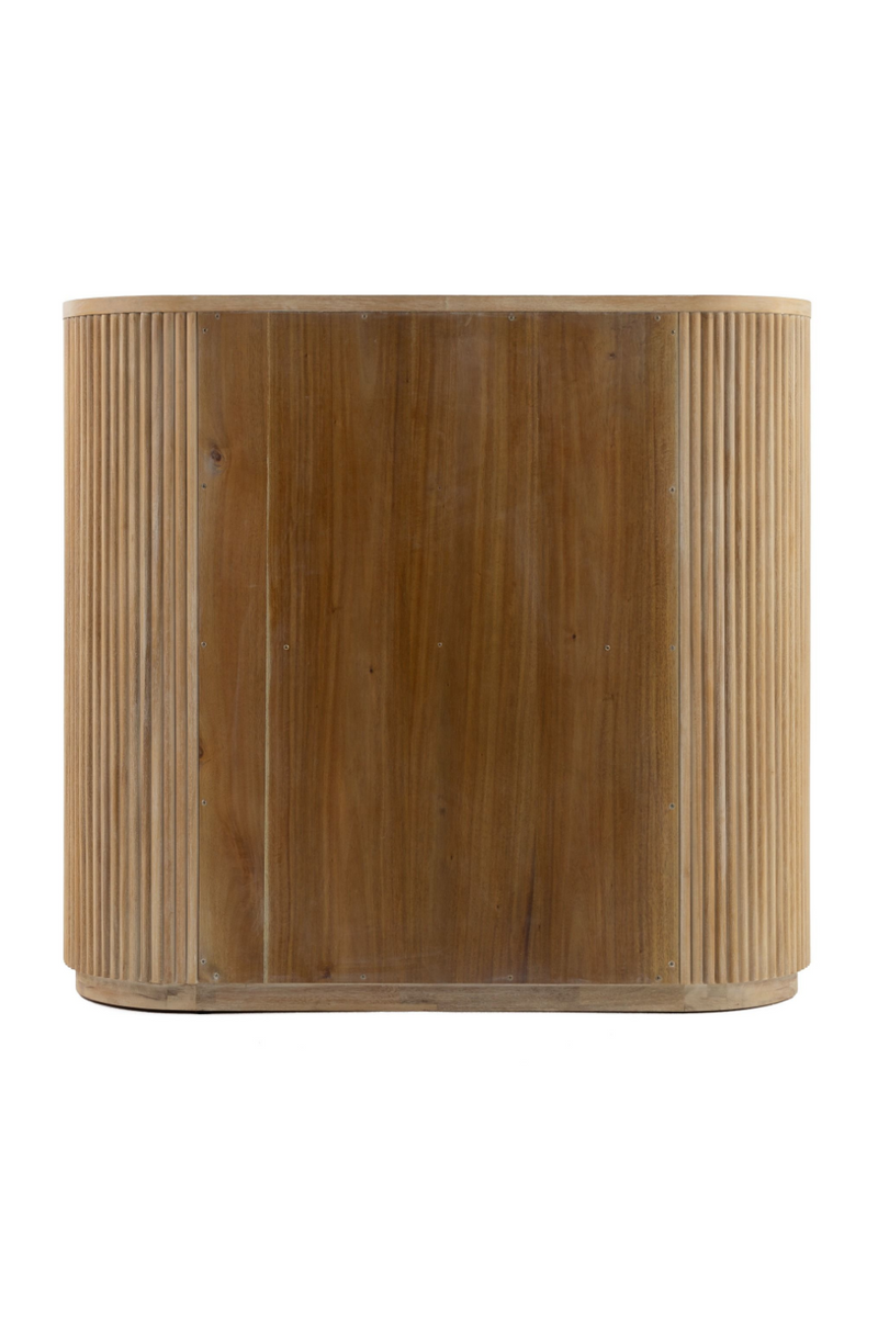 Ribbed Natural Acacia 4-Drawer Chest | OROA Modern | Oroatrade.com