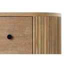Ribbed Natural Acacia 4-Drawer Chest | OROA Modern Jacobson | Oroatrade.com