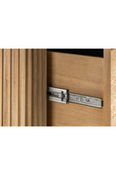 Ribbed Natural Acacia 4-Drawer Chest | OROA Modern | Oroatrade.com