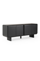 Black Lacquered 4-Door Sideboard | OROA Modern Steven | Oroatrade.com