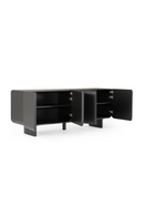 Black Lacquered 4-Door Sideboard | OROA Modern Steven | Oroatrade.com