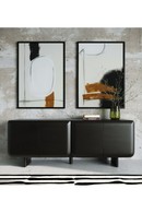 Black Lacquered 4-Door Sideboard | OROA Modern Steven | Oroatrade.com