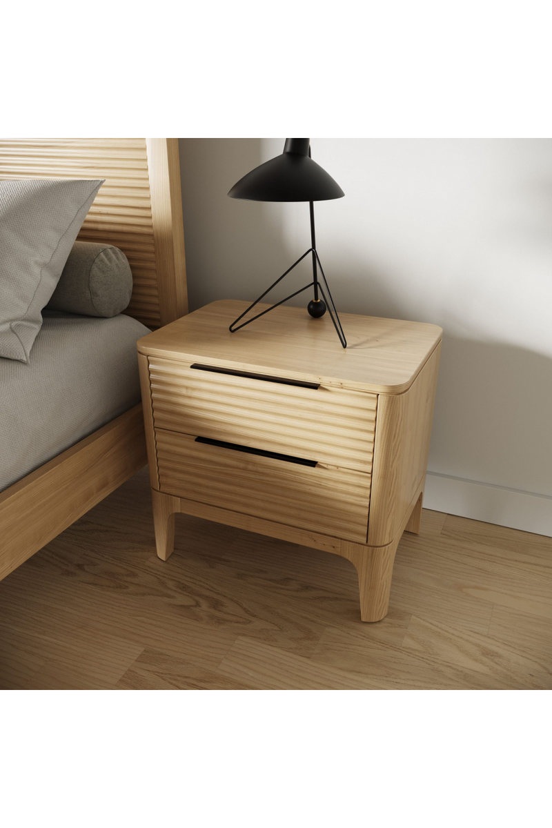 2-Drawer Solid Oak Nightstand | OROA Modern Seattle | Oroatrade.com