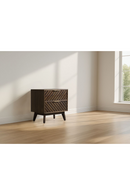 Acacia Chevron 2-Drawer Nightstand | OROA Modern Daisy | Oroatrade.com