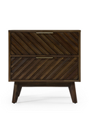 Acacia Chevron 2-Drawer Nightstand | OROA Modern Daisy | Oroatrade.com