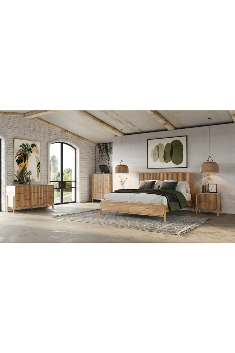 Natural Oak Slatted Bed | OROA Modern Mikala | Oroatrade.com