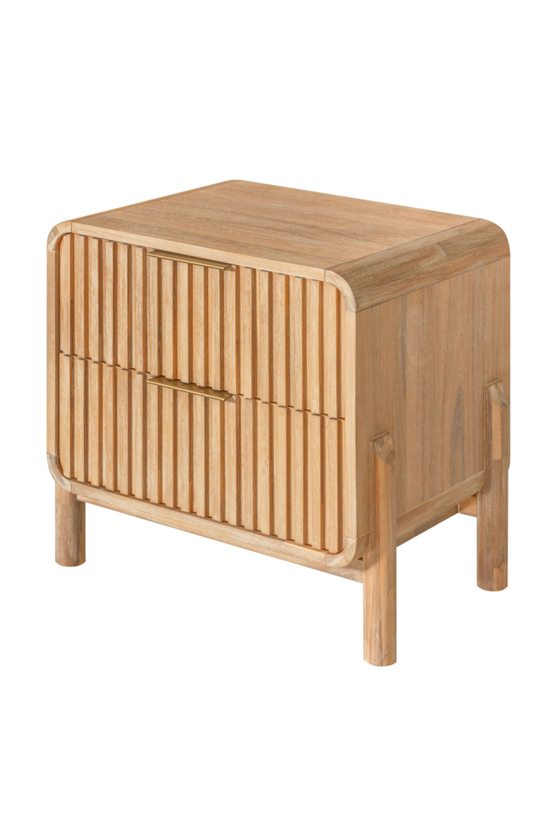 Natural Oak 2-Drawer Nightstand | OROA Modern Mikala | Oroatrade.com