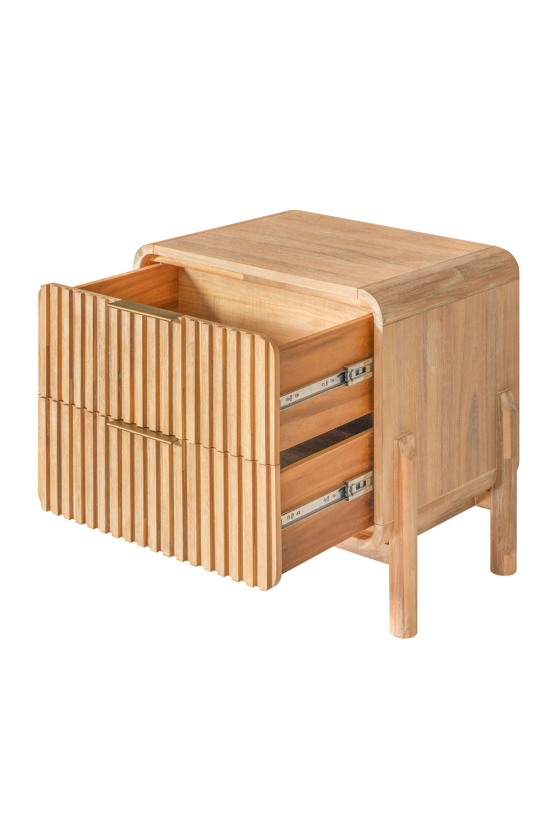 Natural Oak 2-Drawer Nightstand | OROA Modern Mikala | Oroatrade.com