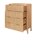Natural Oak 4-Drawer Chest | OROA Modern Mikala | Oroatrade.com