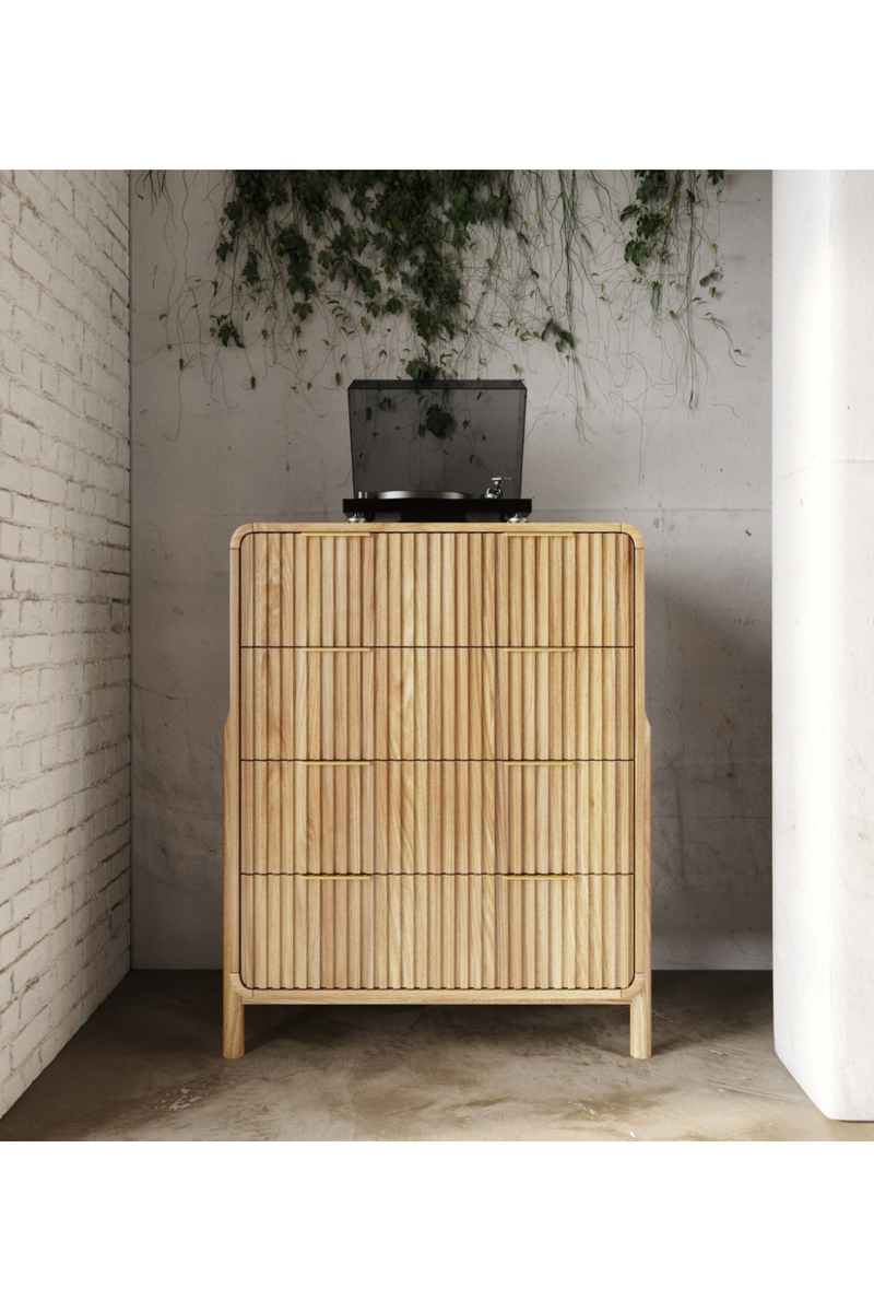 Natural Oak 4-Drawer Chest | OROA Modern Mikala | Oroatrade.com