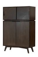 Brown Acacia 4-Door Tall Sideboard | OROA Modern Roger | Oroatrade.com