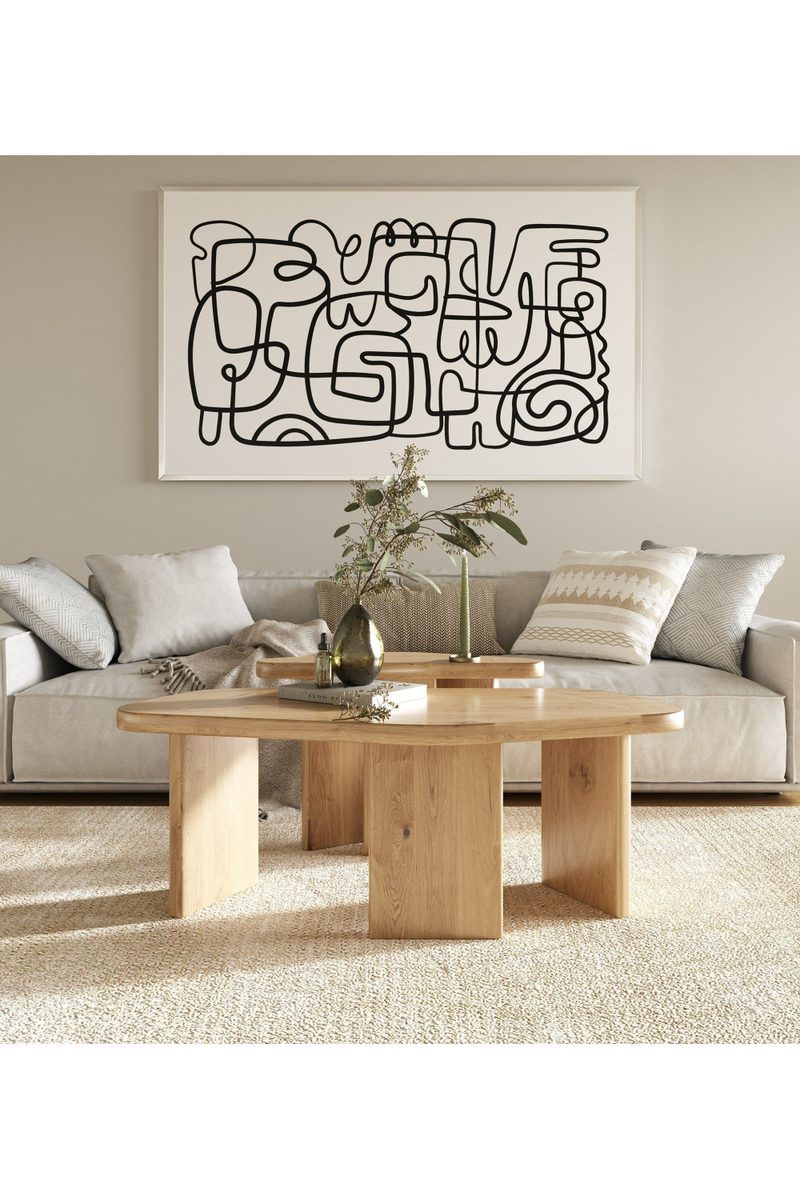 Natural Wood Coffee Table Set (2) | OROA Modern Jack | Oroatrade.com