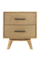2-Drawer Acacia Wood Nightstand | OROA Modern Claire | Oroatrade.com