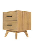 2-Drawer Acacia Wood Nightstand | OROA Modern Claire