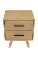 2-Drawer Acacia Wood Nightstand | OROA Modern Claire | Oroatrade.com
