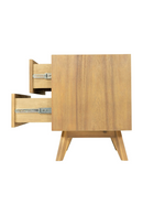 2-Drawer Acacia Wood Nightstand | OROA Modern Claire | Oroatrade.com